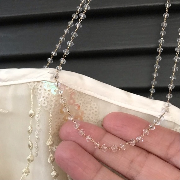 Fairycore Walk in Dark Sequin & Fringe Top, Delicate Feminine and Fun, Size XS/S - Picture 11 of 13